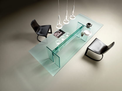 FIAM glazen bureau LLT - design by Dante O. Benini E Luca Gonzo