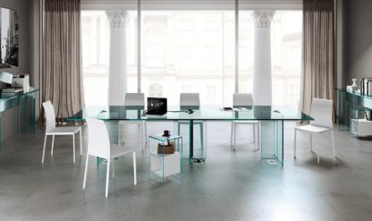 FIAM glazen design vergadertafel LLT OFX MEETING - design by Dante O. Benini E Luca Gonzo