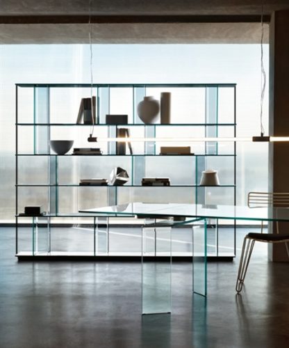 FIAM glazen eettafel Ray Plus design by Bartoli Design