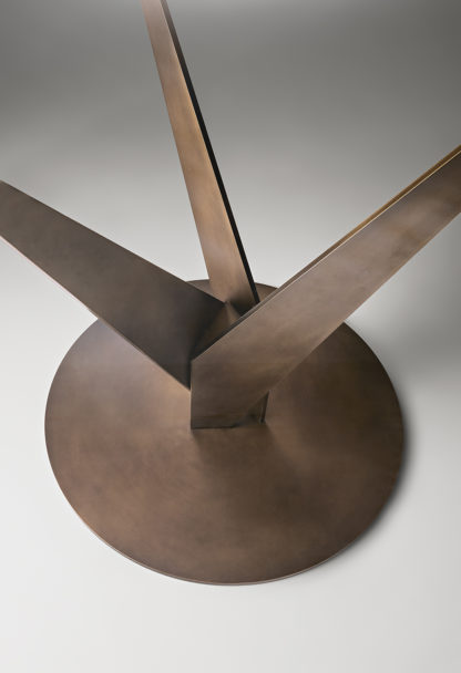 FIAM glazen design eettafel epsylon brons rond design by fabio bartolomei